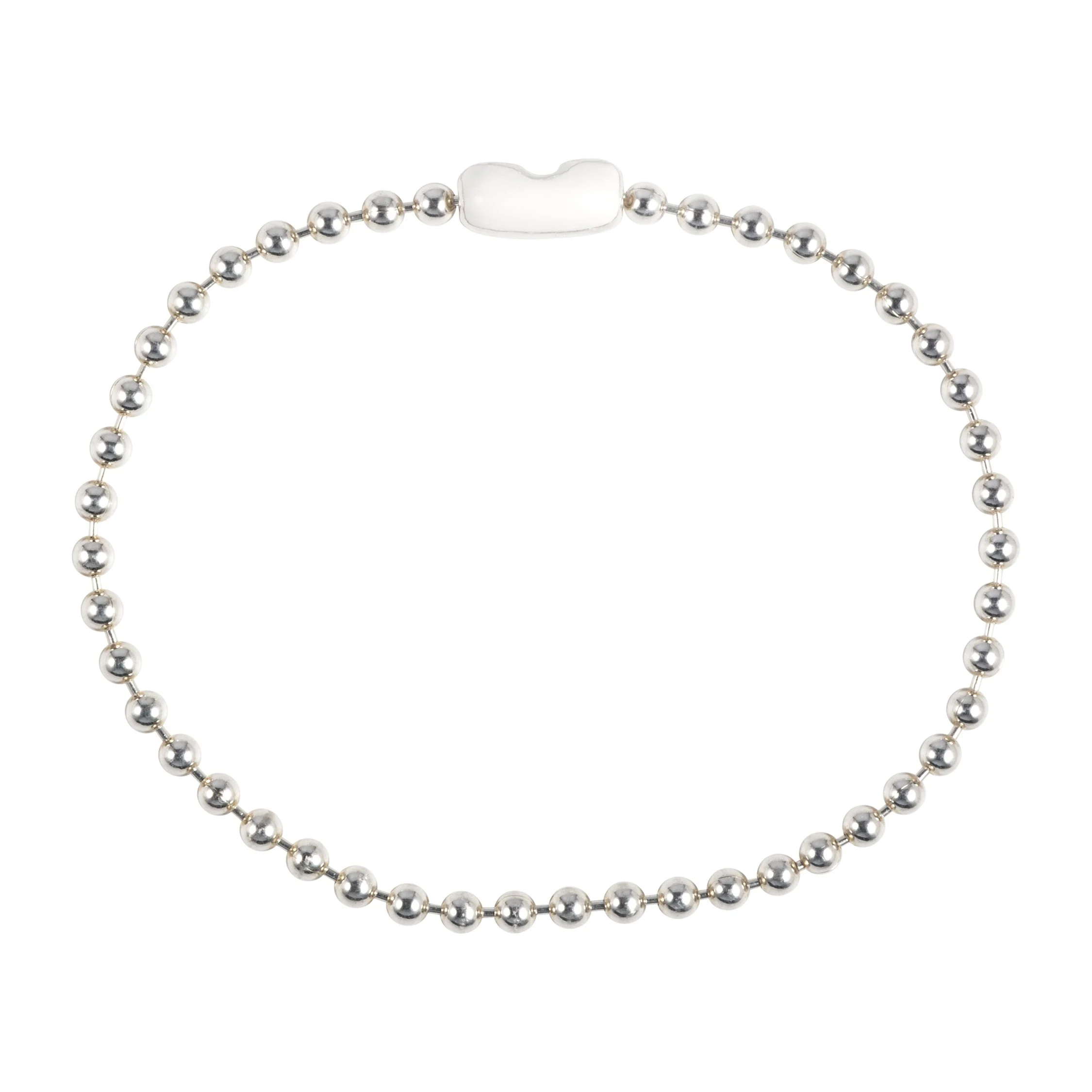 Silver ball chain bracelet with color enamel clasp — JASON Le COMPTE